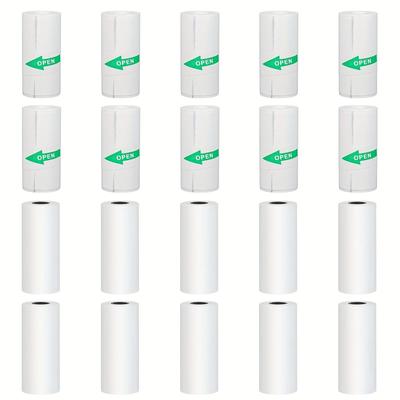 20 Rolls of Thermal Photo Paper, 10 Rolls of Thermal Paper + 10 Rolls of Adhesive Print Stickers, 5.7 X 25 Mm, Mini Printer Paper