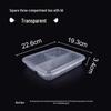 Disposable Divided Plastic Lunch Boxes (150 Sets)
