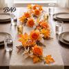 Staircase Garland Decor 180cm Artificial Vine Hanging Door Wreath with Pumpkins Berries Maple Leaves, Decorative Berry Vines Halloween for Autumn