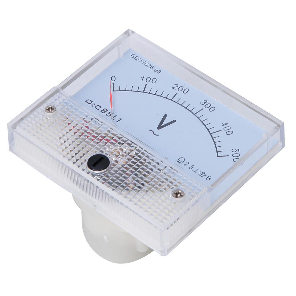 AC Pointer Voltmeter 0 500V Scale Range Voltage Test Meter Detector Panel Meters