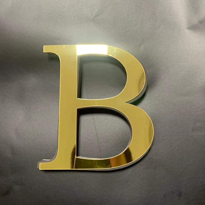10cm Gold 26 English Letters DIY 3D Mirror Acrylic Wall Stickers, Home Retro Wall Art Decor For Party Wedding Christmas