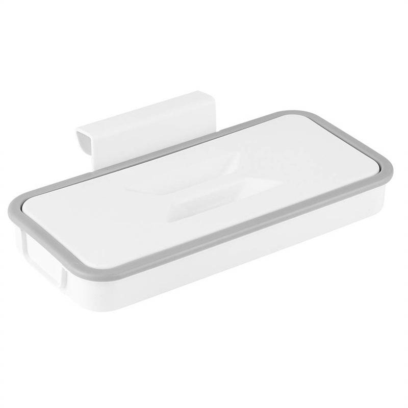 

Wall-Mounted Kitchen Trash Rack and Can
