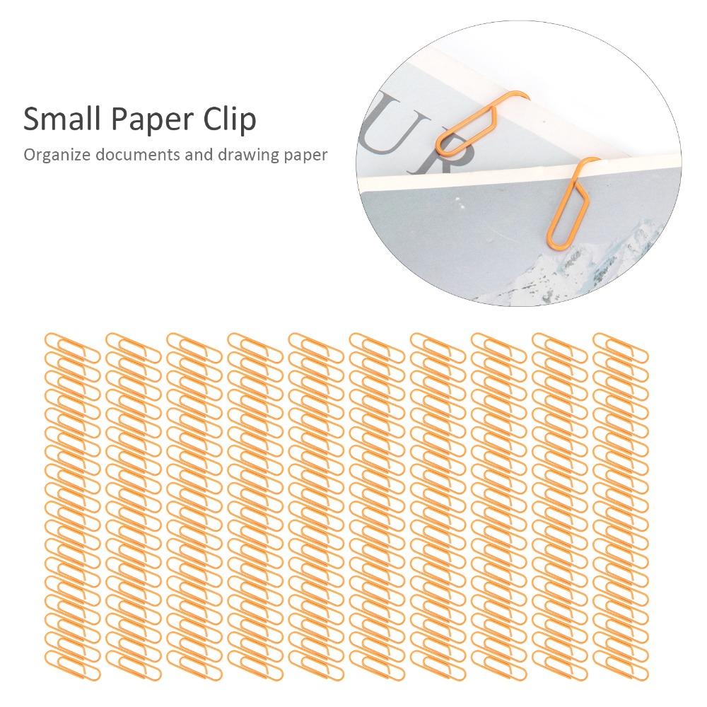 Schattig Ontwerp 3 Doosjes Paperclip Metaal Sinaasappelvormige Paperclip Draagbaar Ontwerp PET Gecoat Draad Kleine Paperclip Huis