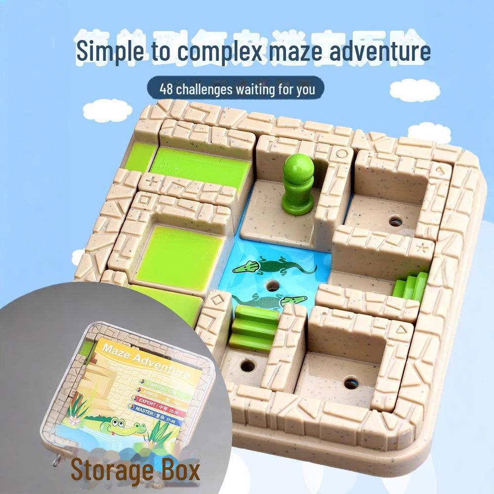 Labyrinthe de crocodiles Little Sweetie: Huarongdao, jeu de société de logique pour enfants