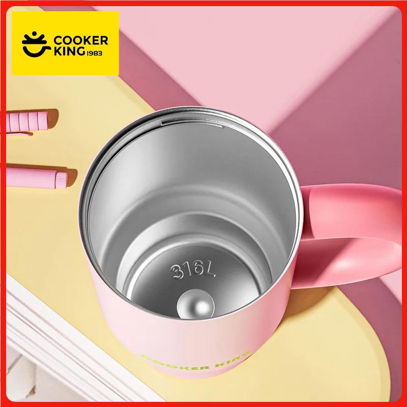 COOKER KING Large Capacity Thermal Tumbler Coffee Cup with Handle 810ml Thermos cup 316 Stainless Steel Straw Insulated Ice Cup