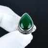 Smaragd edelsteen ring, 925 sterling zilveren sieraad, handgemaakte ring, opvallende zilveren smaragd ring, verjaardagscadeau voor Valentijnsdag