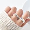 Silver 925 Simple Bold Chandelier Layered Silver Ring