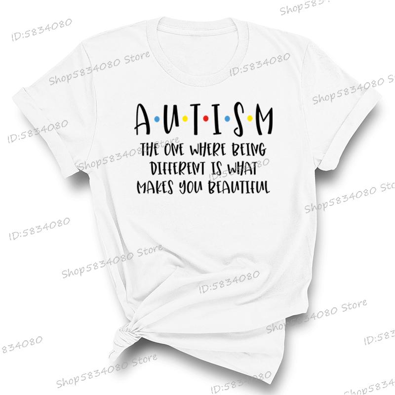 Autism Awareness Shirt Autism Acceptance T Shirt Gift Special Ed Gift Women Crew Neck Short Sleeve Tshirt Neurodiversity Tshirt