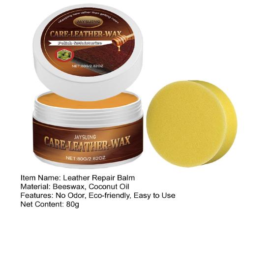 Leder-Kratzer-Reparatur-Balsam mit Reinigungsschwamm, umweltfreundlich, einfach zu verwenden, hocheffizient, vielseitiger Lederreiniger, Couch-Kratzer-Reparatur-Set