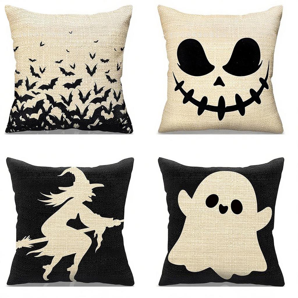Halloween Pillowcase Pumpkin Skull Funny Ghost Cushion Cover Sofa Living Room Decoration Pillow