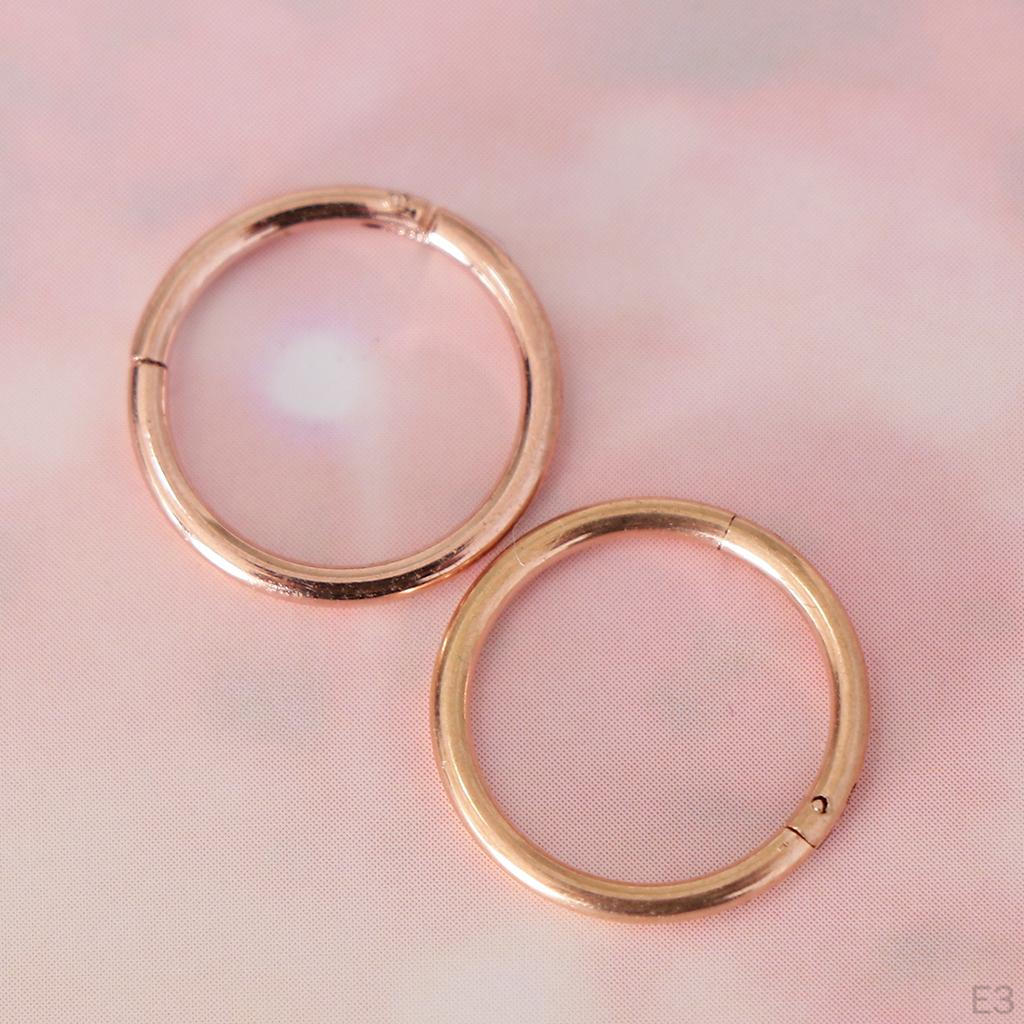 1 Pair Hinged Septum Nose Ring Segment Ear Lip Labret Hoop Rose Mm 8mm 10mm