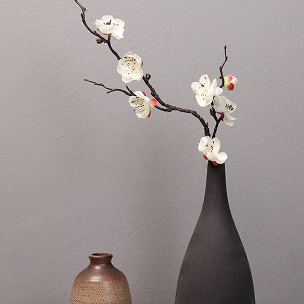 1/5pcs Artificial Flowers Spring Plum Blossom Peach Branch Silk Flowers Home Wedding Party Decorations Festival Wreath Accessory