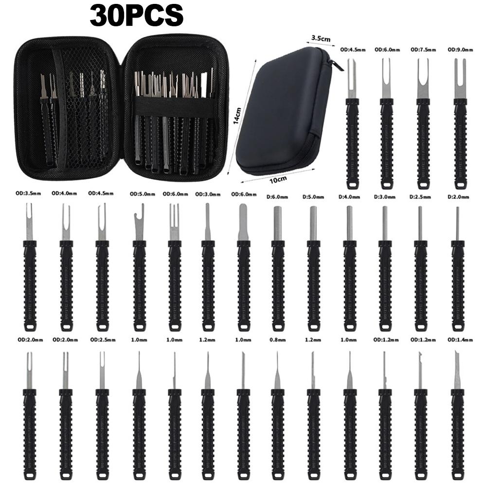 30Pcs Car Terminal Removal Tool Kit Fast Depinning Tool Wire Connector Pin Release Tool Pin Extractor