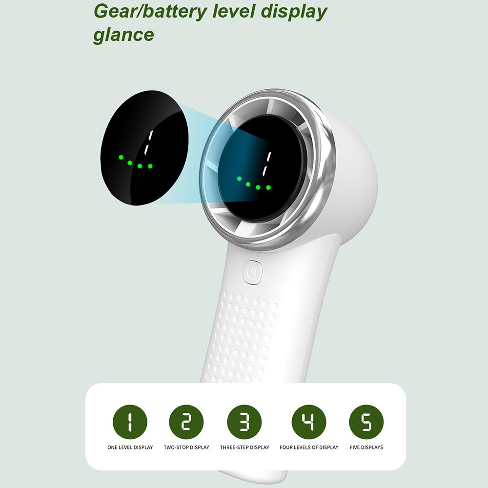 

A8 5-Speed Handheld Turbo Fan USB Rechargeable Summer Portable Cooling Fan Green
