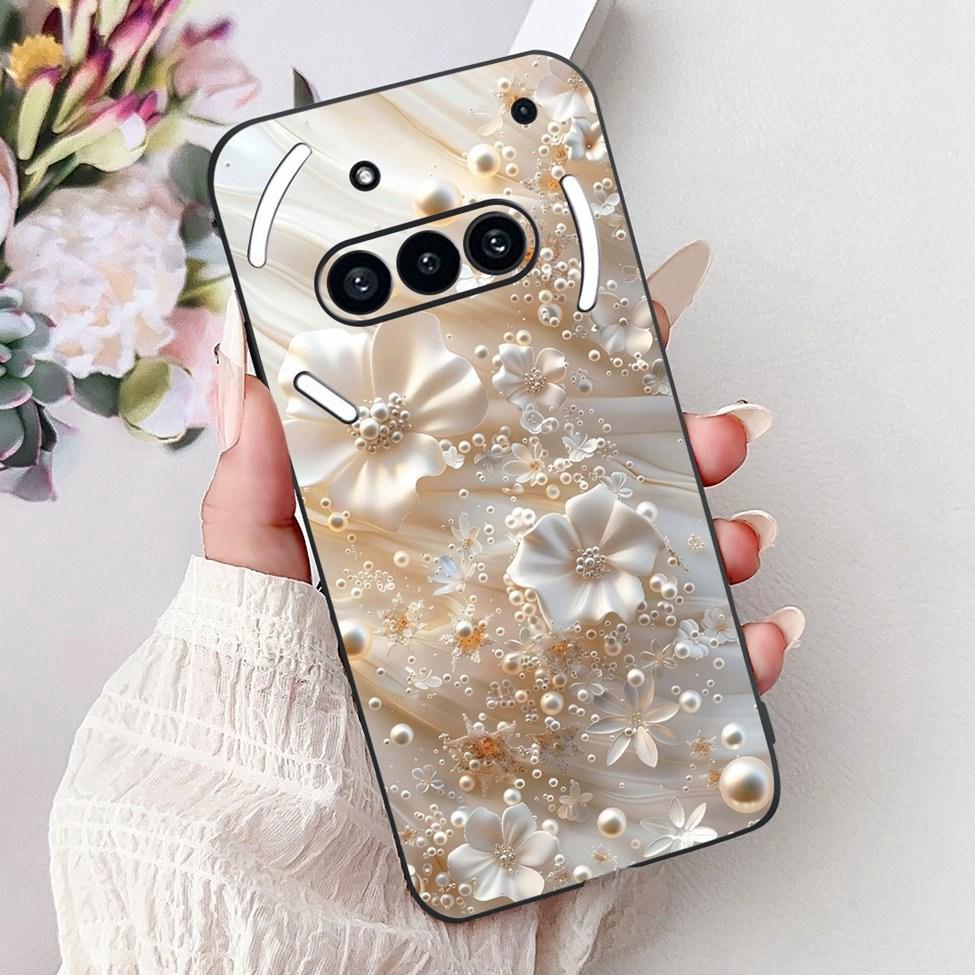 Téléphone pour rien (3a) A059 Coque Pour Nothing Phone 3a Étui Silicone Mode Luxe Fleurs Chat Mignon Drôle Peint Pare-chocs Souple