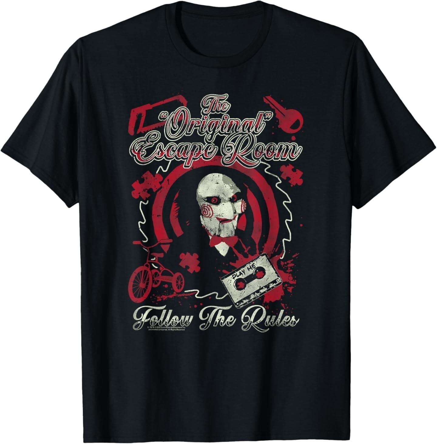 Saw Jigsaw s Escape Room Horror Movie T-Shirt S разноцветный