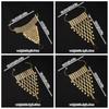 Exotic Ethnic Style Finger Bracelet Thai Hollow Geometric Bracelet Golden Tassels Bracelet  Wedding