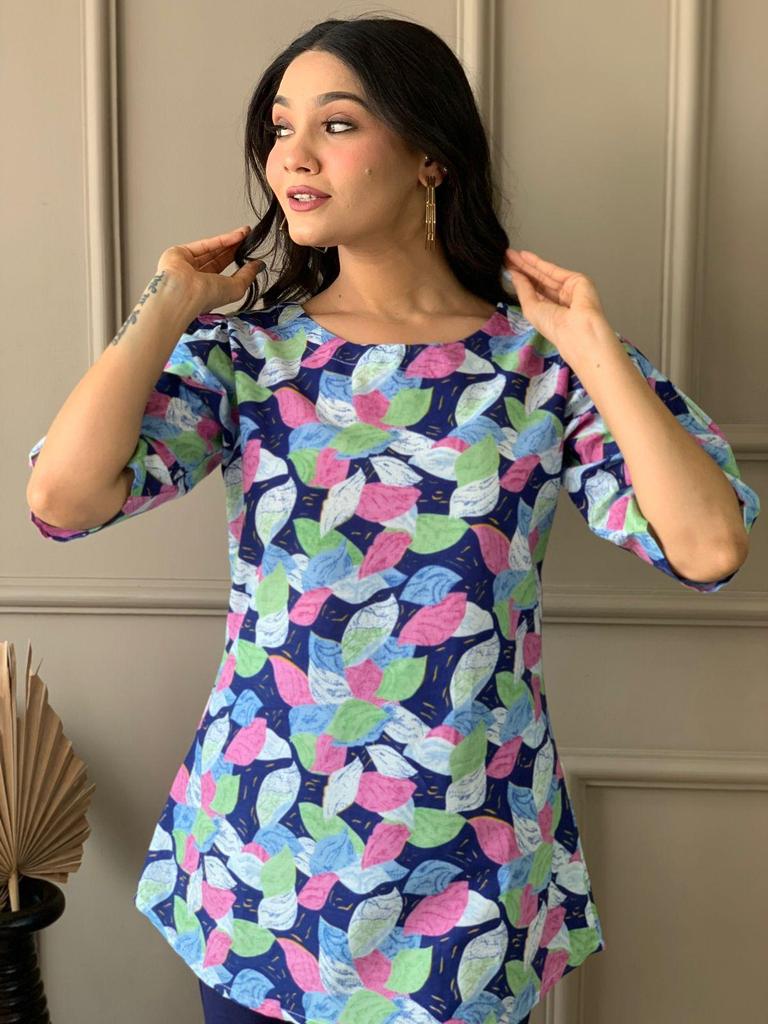 Zestaw damski z czystej bawełny, kurti, sznurek, odzież imprezowa, indyjski projektant, top, tunika, spodnie, zestaw, sukienka