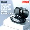 Auricolari originali Lenovo XT80 True Wireless Bluetooth 5.3 con controllo del pulsante del microfono Display di alimentazione Riduzione del rumore Ganci per le orecchie Cuffie impermeabili