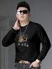 European-Style Round-Neck Sweatshirt for Men, Autumn 2025 New Trendy Brand Embroidered Sequin Long-Sleeve Base Shirt Men's Top