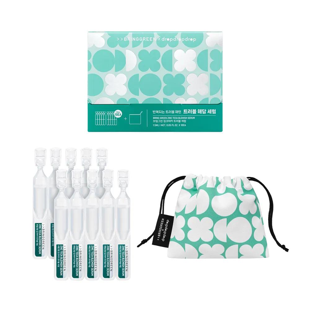 [dropdropdrop EDITION] BRINGGREEN Zinc Teca Blemish Serum 1.5ml*10ea (+DRP Mini Pouch)