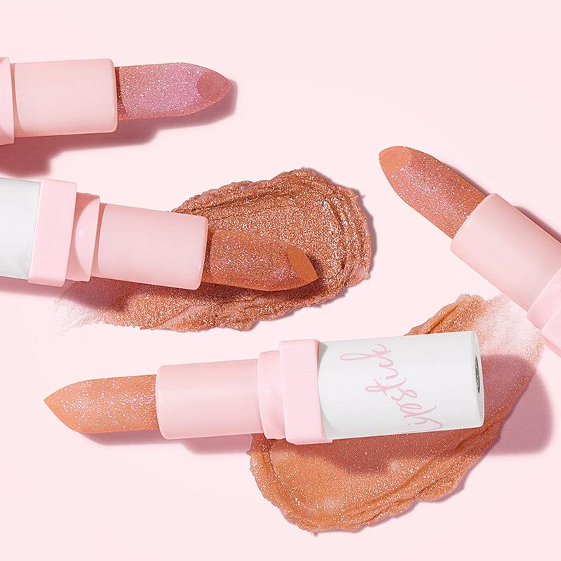 Wasserdichter Feiner Glitzer-Lippenstift, Langanhaltendes Nicht Ausbleichendes Lipgloss, Klebt Nicht am Glas Nicht Klebrig, Geeignet für Bühnen-Rollenspiel-Lippen-Make-up