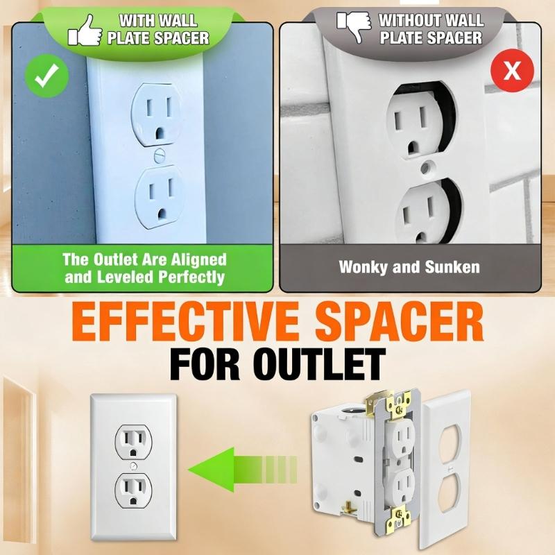 Pack Of 10 Metal Double Layer Wall Plate Spacers For Secure Outlet And Device Installation