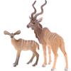 2 Pieces Simulation Antelope Figure Toy Animal Model Set, Home and Desk Ornaments