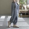Moda Autunno Primavera Personalità Patchwork Ricamo Jeans Donna Vita Elastica Denim Pantaloni Harem Taglie Forti Morbidi