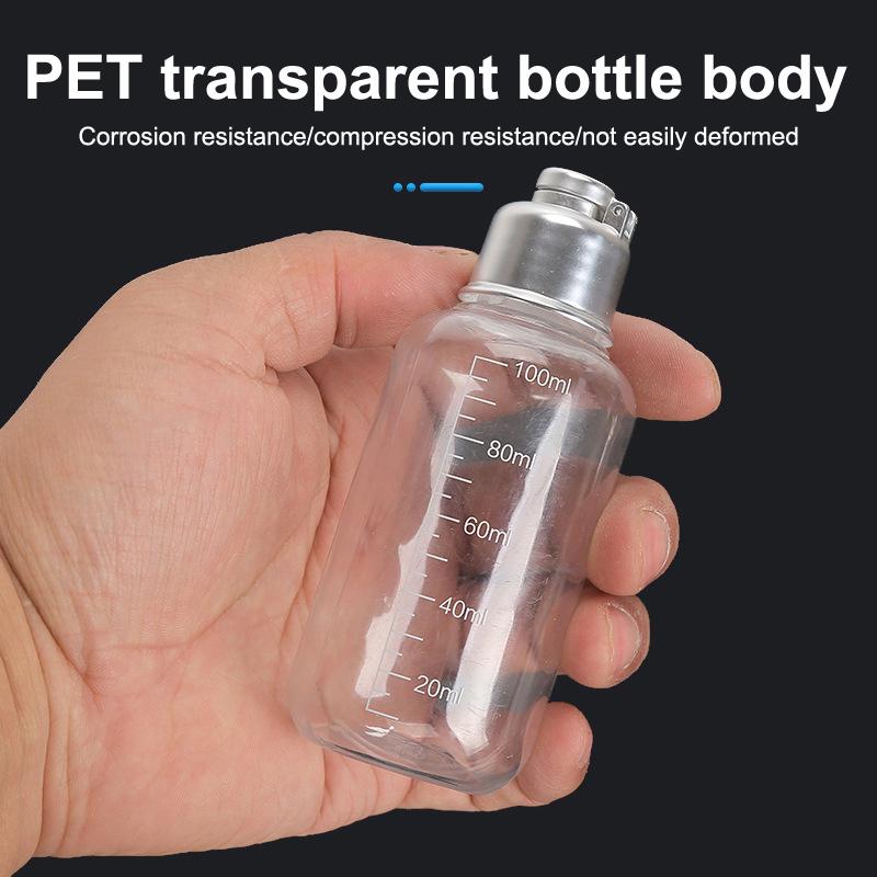 1/5 Stück 100 ml Klare Angel-Aufbewahrungsflasche Mit Skala Transparente Haustierflasche Mit Deckel Versiegelter Behälter Angelzubehör