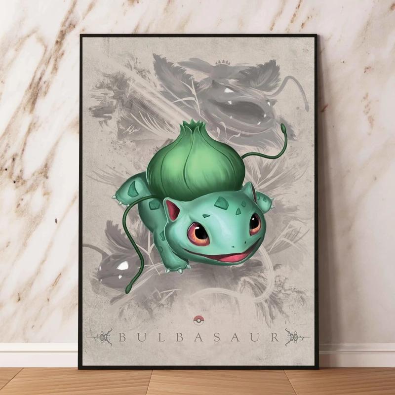 Pokemon Gyarados and Koi Leaping Dragon Gate Decorative Painting Traditional Art - Style Mural Unique Gift for Anime Lovers