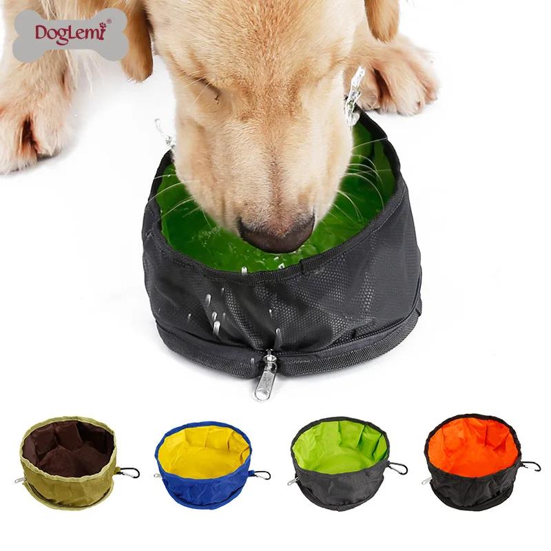 1100ML Big Volume Dog Drinking Container Foldable Dog Water Bowl Food Storage Bag Outdoor Hiking Travel Folding Pet Bowl