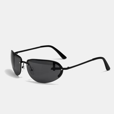 Half-Frame Glasses, Technological Sense, Futuristic Sunglasses, Female Ins Personality, Half-Frame Sunglasses, Male Cat Glasses