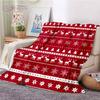 Merry Christmas Santa Claus Blanket Soft Flannel Throw Blanket for Home Bedroom Sofa Travel Office Snowflake Rest Cover Blanket