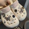 Vintage Rose Shoe Charms DIY Shoe Buckle Pearl Butterfly Detachable Decoraticoraon Buckle Shoe Accessories Girls Party Gift New