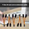 5Pcs 5cm 30Core Servo Y Extension Cord Leads Wire for Model Car and Fixed Wing Aircrafts