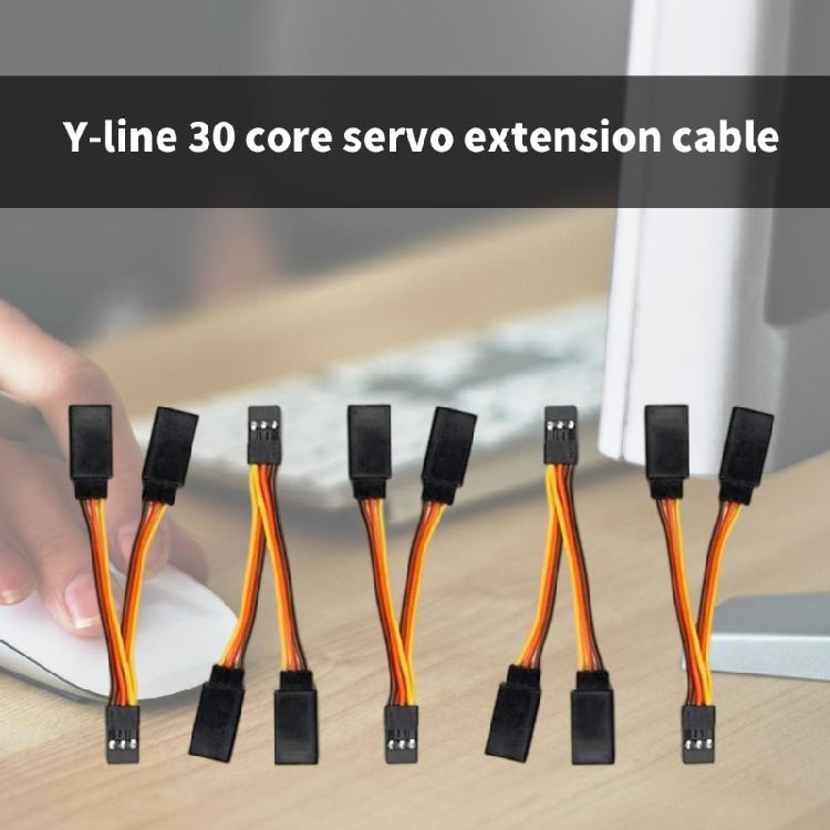 5Pcs 5cm 30Core Servo Y Extension Cord Leads Wire for Model Car and Fixed Wing Aircrafts