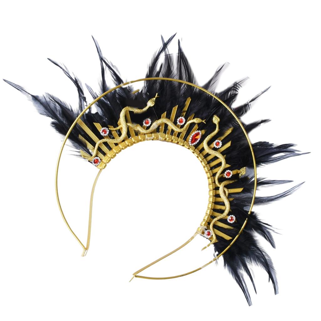 Delicate Feather Headdress Accessory for Women Girls Stage Performances Photography and Holiday Festivities Daily Use
