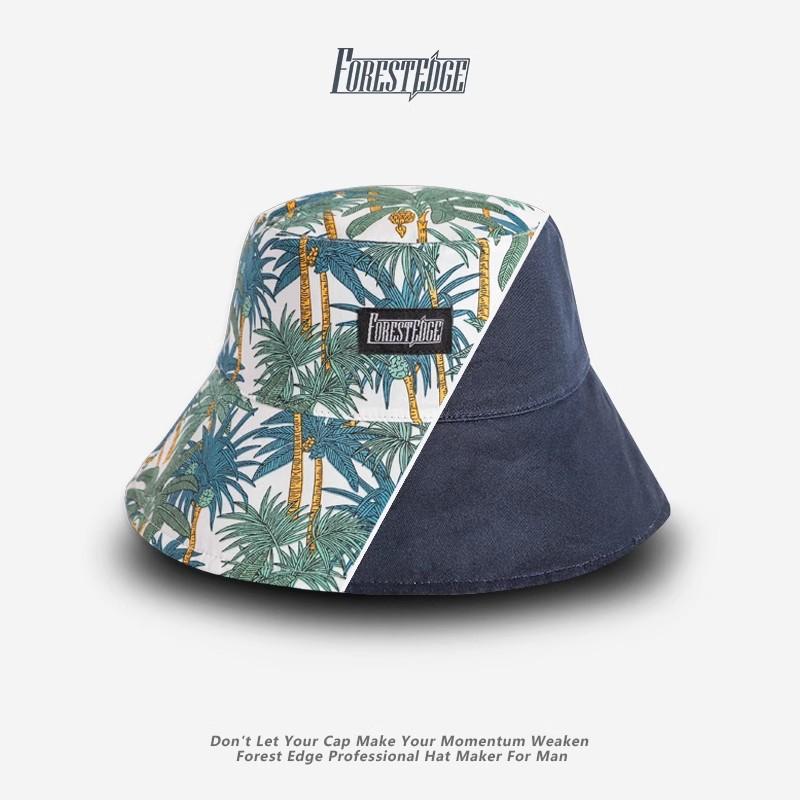 Mens Wide Brim UV Protection Bucket Hat Cotton Breathable Sun Outdoor Travel