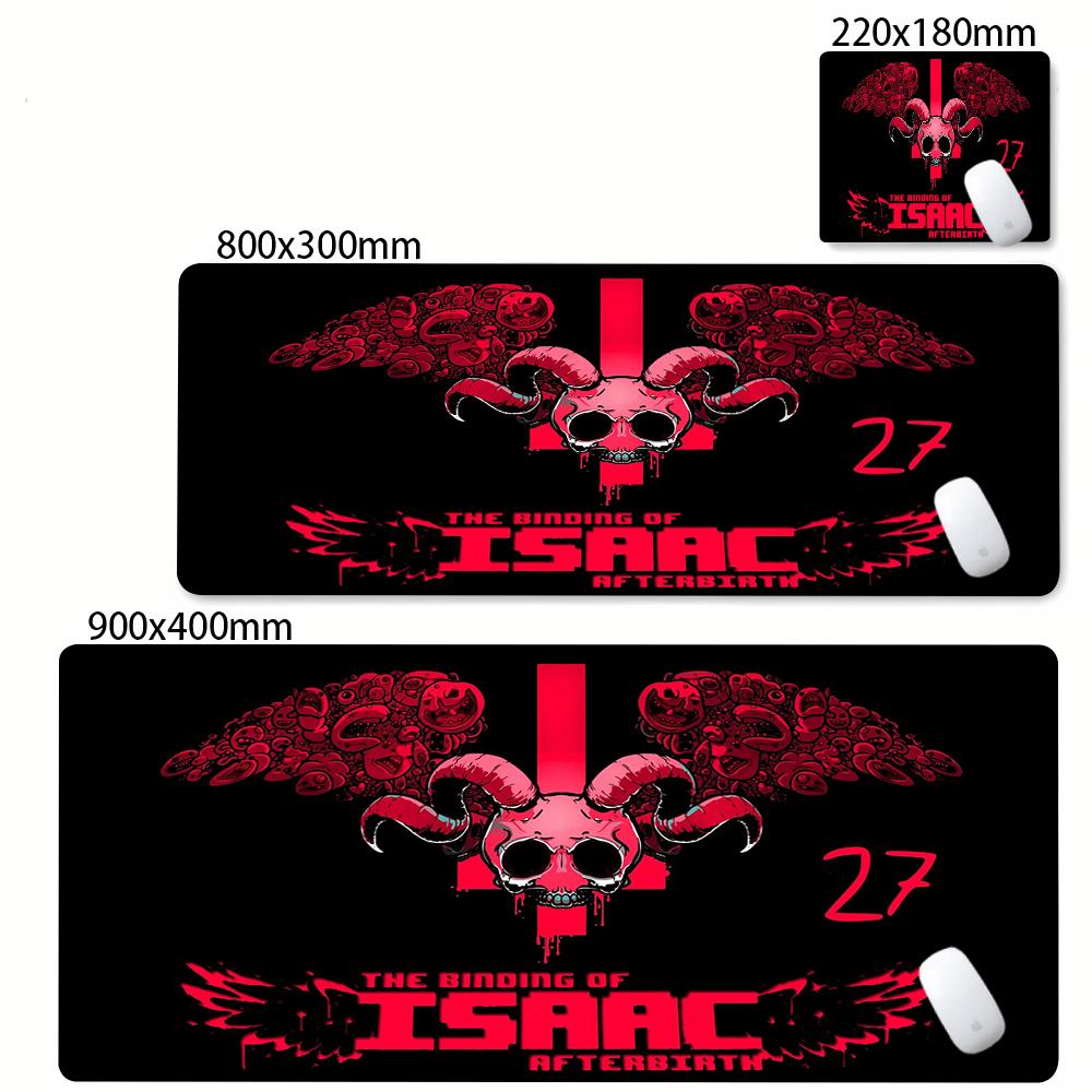 Tappetino per Mouse Anime The Binding Of Isaac Blocco Tastiera Gioco Bordi Bloccati Pad per Mouse Accessori per Computer Tappetini Antiscivolo per Scrivania Armadio PC Mausepad