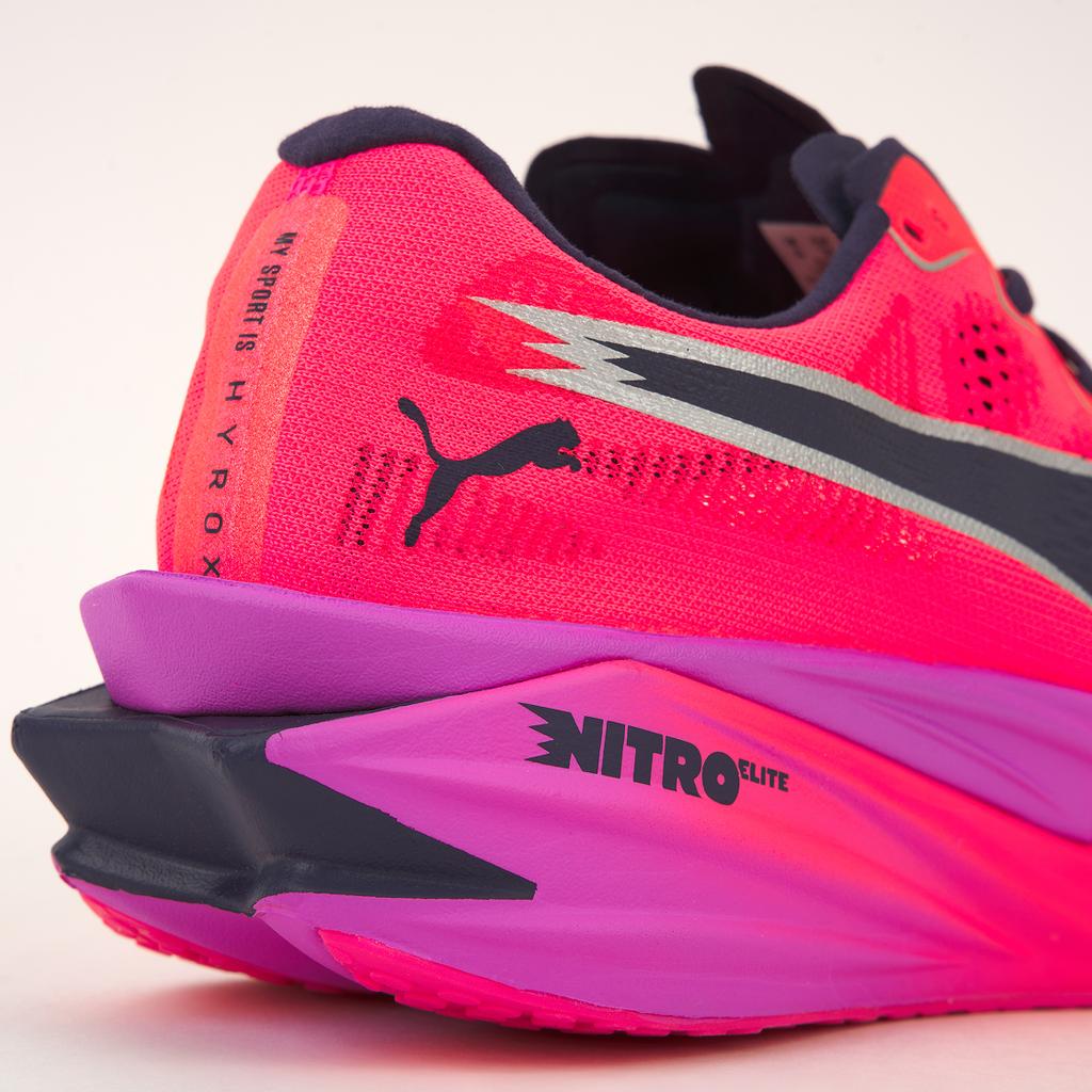 Hyrox x Puma Deviate Nitro Elite 4 Czysty Różowe Damskie Buty Sportowe Elektryczny-Orchid Głęboki-Śliwka------Cechy 312960-01