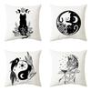 Sofa Chair Bed Living Room Decorative Pillowcase Fashion Cartoon Cute Cat Pillowcase