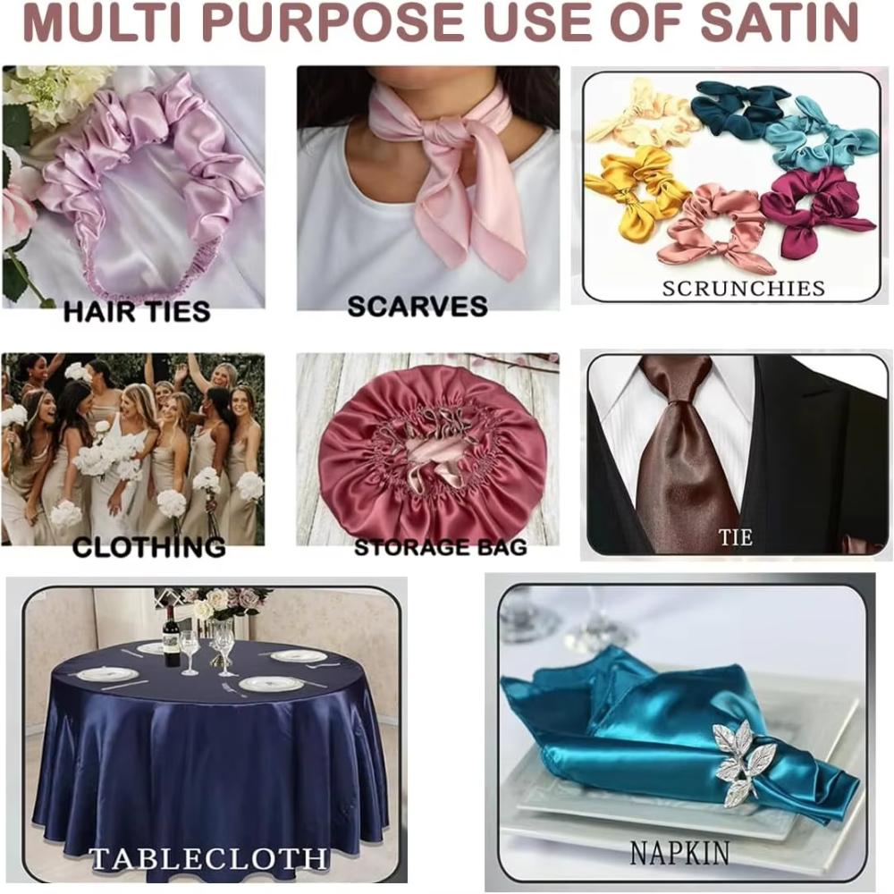 3m/5m Satin Fabric By The Yard Shiny Luxury Metallic Shiny Upholstery Lining Drapery DIY Crafts Soft  for Wedding Decorations