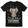 Autism Awareness Elephanttt Graphic Black T Shirt Gift For Friends