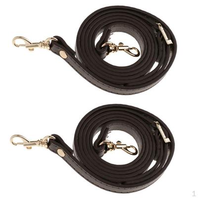 2pcs Adjustable Leather Handbags Belt Strap Handles Bag Accessories 1 Coffee, Length