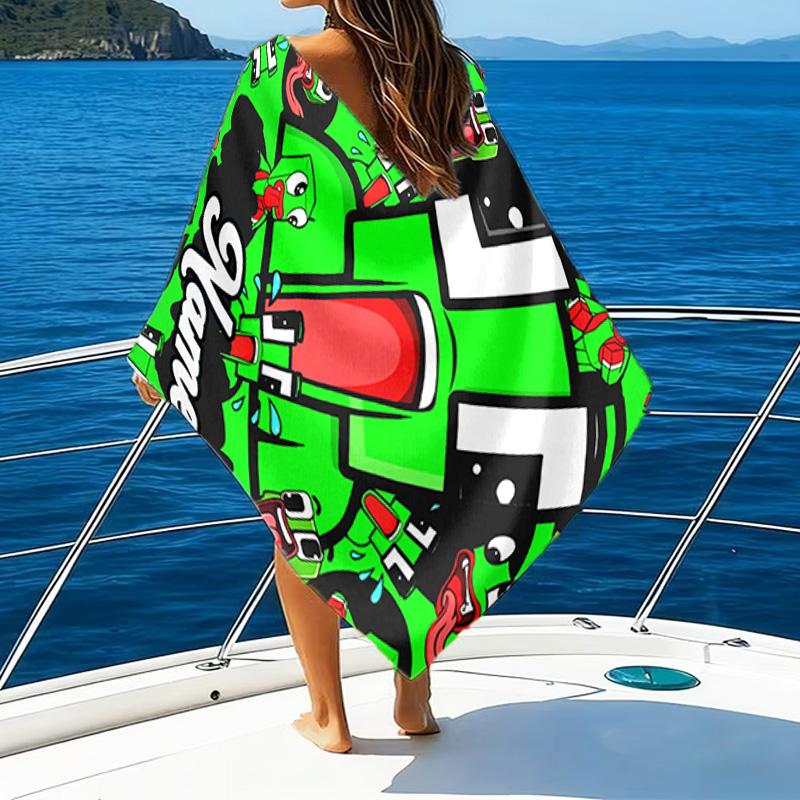 Custom Name Space Alien Un-speakable Microfiber Beach Towel Super Soft & Absorbent for Bath, Beach, Travel Bath Time Accessory, Fan Gifts