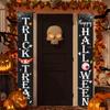 Halloween Hanging Door Curtain Skeleton Banner Happy Halloween Party Porch Sign For Home Party Decor Halloween Decorations 2025