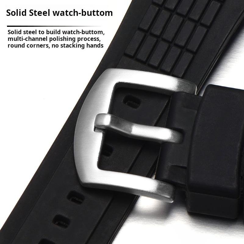 26mm Blau Gebogenes Silikon Uhrenarmband Für Seiko VELATURA/SRH 006 013 SPC007J1 SNAE17 Herren Sport Gummi Uhrenarmband Zubehör