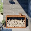 VidaXL Firewood Rack 100x40x60 Cm Weatherproof Steel, Log Storage, Log Holder 850988