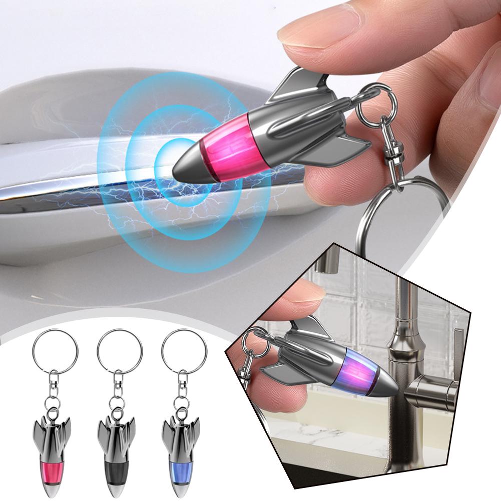 Car Static Eliminator Anti-static Buckle Car Keychain Multi-functional Removing Static Electricity Keyring For Human Body